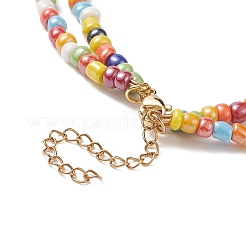 Transparent Printed Acrylic Flower Pendant Necklaces&nbsp;NJEW-JN04152