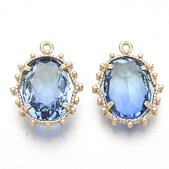 Transparent Faceted Glass Pendants&nbsp;X-GLAA-R212-04A