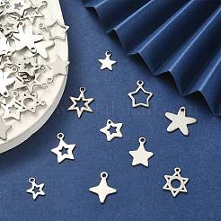 100Pcs 10 Styles 201 Stainless Steel Charms&nbsp;STAS-CJ0002-21