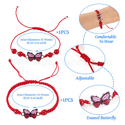 Adjustable Nylon Braided Bead Bracelets&nbsp;BJEW-TA00486