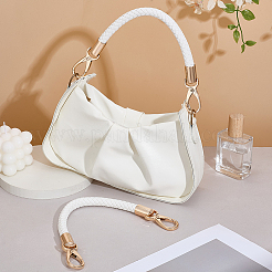 Braided PU Imitation Leather Round Cord Bag Handles&nbsp;PURS-WH0001-84A