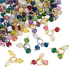 40Pcs 10 Styles Dyed Natural Malaysia Jade Pendants&nbsp;PALLOY-TA00391