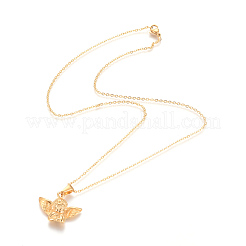 304 Stainless Steel Pendant Necklaces&nbsp;NJEW-F275-43G