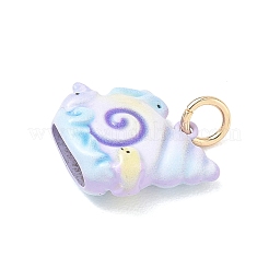 Brass Enamel Pendants&nbsp;KK-CBAE20A-05G
