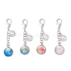 4Pcs 304 Stainless Steel & Resin Pendants Decorations&nbsp;HJEW-JM03926