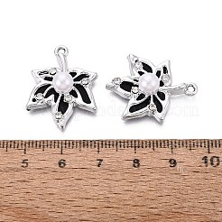 Alloy with ABS Imitation Pearl & Crystal Rhinestone & Acrylic Pendants&nbsp;PALLOY-Q466-04P-04
