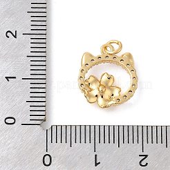Rack Plating Brass Micro Pave Cubic Zirconia Charms&nbsp;KK-S396-70G