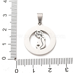 Mother's Day 304 Stainless Steel Enamel Pendants&nbsp;STAS-F368-02A-P