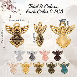 54Pcs 9 Styles Tibetan Style Alloy Pendants&nbsp;FIND-GA0005-47