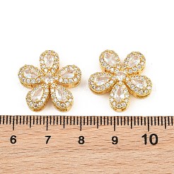 Brass Micro Pave Cubic Zirconia Pendants&nbsp;CU-CBA3D67-06G-05