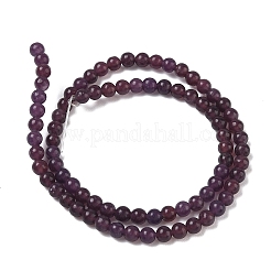 Natural Lepidolite/Purple Mica Stone Beads Strands&nbsp;LS-G-D0020-15-4mm