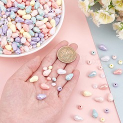 960Pcs 12 Style Spray Painted Acrylic Beads&nbsp;MACR-NB0001-20