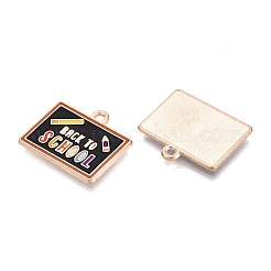 Back to School Alloy Enamel Pendants&nbsp;ENAM-Q004-01KCG-03