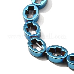 Electroplated Synthetic Non-magnetic Hematite Beads Strands&nbsp;G-L613-Z01-01A