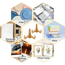 Bamboo Display Easels for Photo Frame&nbsp;ODIS-WH0061-94