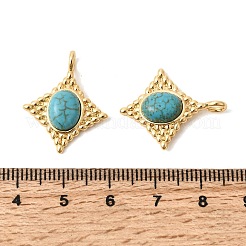 Synthetic Turquoise Pendants&nbsp;KK-Z149-14G-01