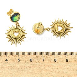 304 Stainless Steel Stud Dangle Earrings&nbsp;EJEW-JE07311-01