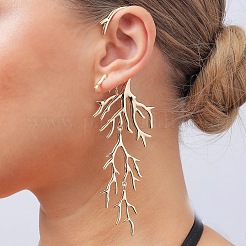 Coral Shape Alloy Dangle Stud Earrings&nbsp;FS-WG5BDD1-01