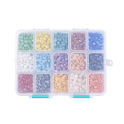 15 Colors Pearlized Plated Handmade Porcelain Cabochons&nbsp;PORC-JP0001-10-6mm