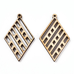 Undyed Natural Poplar Wood Pendants&nbsp;WOOD-TAC0002-47