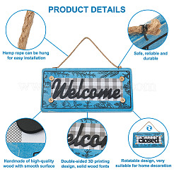 2Pcs 2 Color Wooden Doorplate Decorations&nbsp;AJEW-CF0001-09