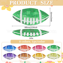 8Pcs 8 Colors PET Paillette Embroidered Cloth Sew on Patches&nbsp;PATC-FG0001-89