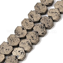 Electroplated Natural Lava Rock Beads Strands&nbsp;G-K388-04B-08