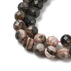 Natural Argentina Rhodonite Beads Strands&nbsp;G-K366-C08-6mm