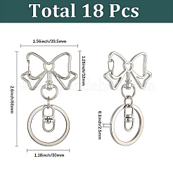 18Pcs Alloy Keychain Clasps&nbsp;KEYC-SC0001-74A-P