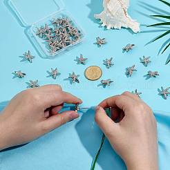 60Pcs 2 Styles 1-Hole Alloy Shank Buttons&nbsp;BUTT-PH0001-79P