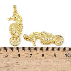 Brass Micro Pave Cubic Zirconia Pendants&nbsp;KK-F908-24G