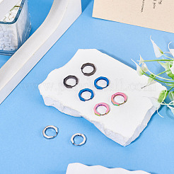 8Pcs 4 Colors Stainless Steel Hoop Earrings&nbsp;EJEW-TA0001-79