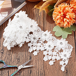 Polyester Lace Trim&nbsp;OCOR-WH0068-84A