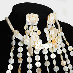 Shell Multi-Layer Disc Necklaces & Stud Earring Sets for Women&nbsp;WG912B9-03