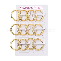 PVD Vacuum Plating 304 Stainless Steel Huggie Hoop Earrings for Women&nbsp;EJEW-F280-07I-G