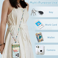 1Pc Colorful PVC Imitation Chip Stone Beaded Bag Strap Chains&nbsp;AJEW-BM0001-42