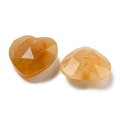 Natural Topaz Jade Faceted Heart Charms&nbsp;G-G123-01C