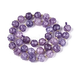 Ombre Effect Dyed Transparent Crackle Glass Beads Strands&nbsp;GLAA-Q111-10MM-03