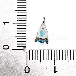 Brass Micro Pave Cubic Zirconia Pendants&nbsp;KK-D356-08E-P