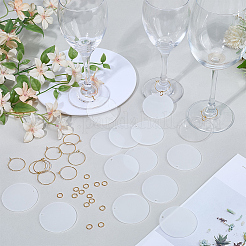 30Pcs Transparent Acrylic Disc Big Pendants&nbsp;ZXFQ-SC0001-03
