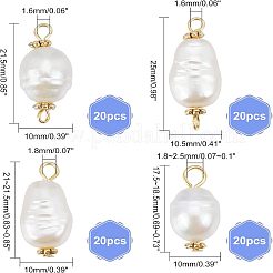 80Pcs 4 Style Acrylic Links & Pendants&nbsp;FIND-FH0003-09