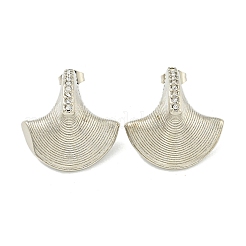 304 Stainless Steel with Rhinestone Stud Earrings for Women&nbsp;EJEW-G401-03P-01