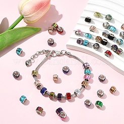 50Pcs Glass European Beads&nbsp;GPDL-YW0001-04