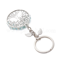Flat Round with Tree of Life Alloy Keychains&nbsp;KEYC-MZ00039-05