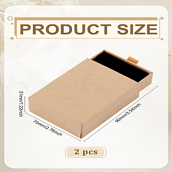 2Pcs Cardboard Paper Jewelry Drawer Boxes&nbsp;CON-LP0001-46B