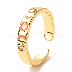 Moon & Sun Golden Enamel Cuff Rings for Women&nbsp;KK-G404-05