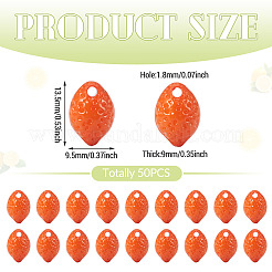 50Pcs Opaque Acrylic Beads&nbsp;SACR-TADJ0001-01B