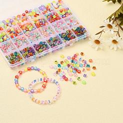 1200Pcs 4 Style Transparent Acrylic Beads&nbsp;TACR-YW0001-25