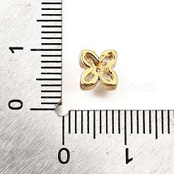 Brass Micro Pave Cubic Zirconia Beads&nbsp;KK-D356-03C-G