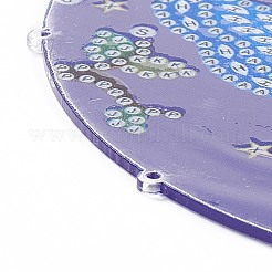 DIY Diamond Painting Hanging Woven Net/Web with Feather Pendant Kits&nbsp;DIY-I084-07